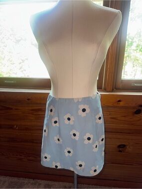 Light Blue Floral Mini Skirt princess polly